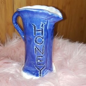 Glazed ceramic budvase honey pitcher vase